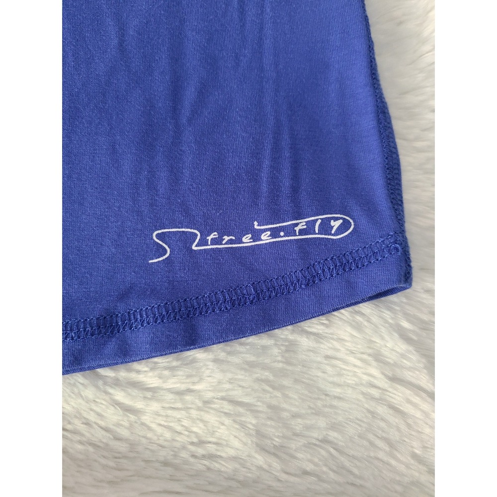 Free Fly Fayettechill Bamboo Long Sleeve Sun Shirt Blue Thumbholes Womens Small - Picture 3 of 7